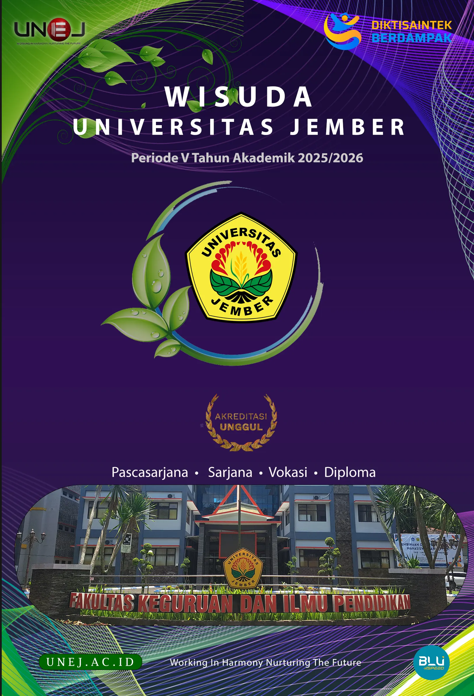 Ilustrasi buku-buku wisuda